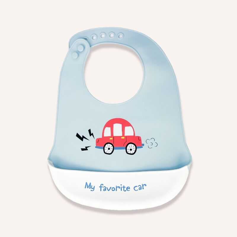 Babero de Silicona Carrito