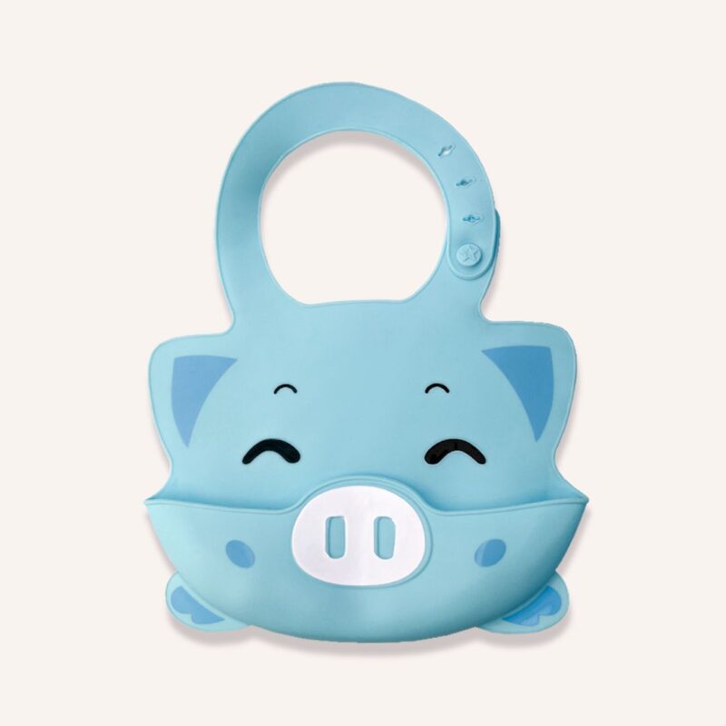 Babero de Silicona Cerdito