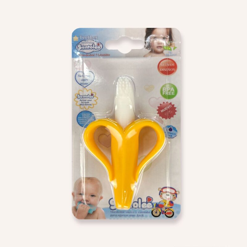 Mordedor Santolee con Gel Platanito Amarillo